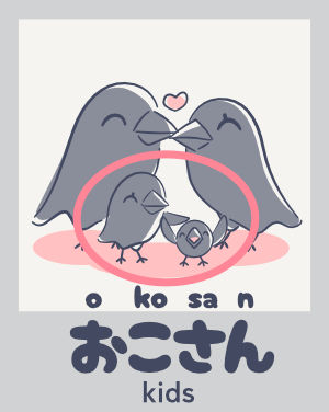Image of お子さん (children) - basic words in Japanese